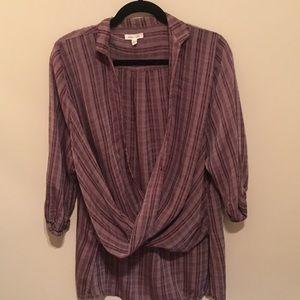 Purple surplice top